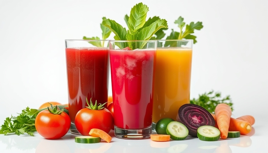 Fresh vegetable juices and produce for leftover produce cocktails.