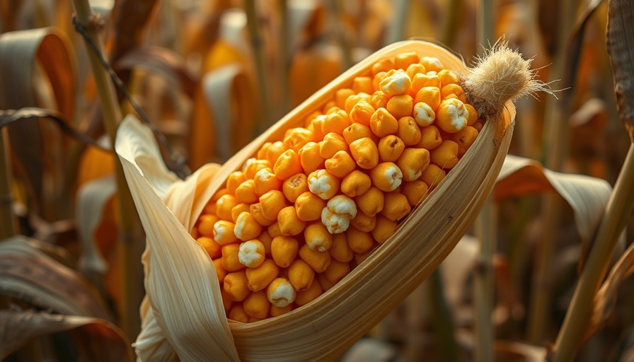 Ripe popcorn corn ear in a field, showcasing best varieties.