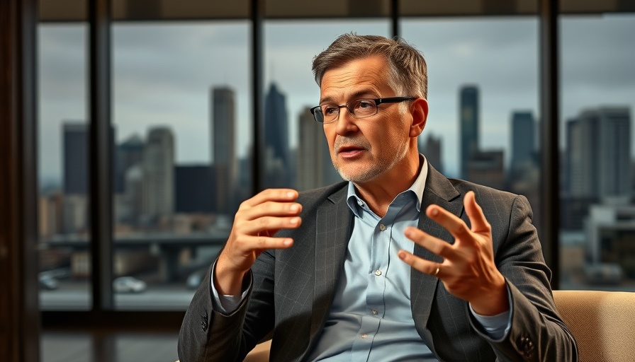 Interview discussing BlackRock earnings amid tariffs, professional setting.