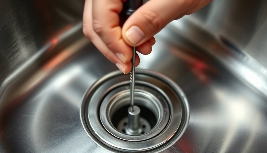 Hands engaging in drain cleaning service benefits with a screwdriver.