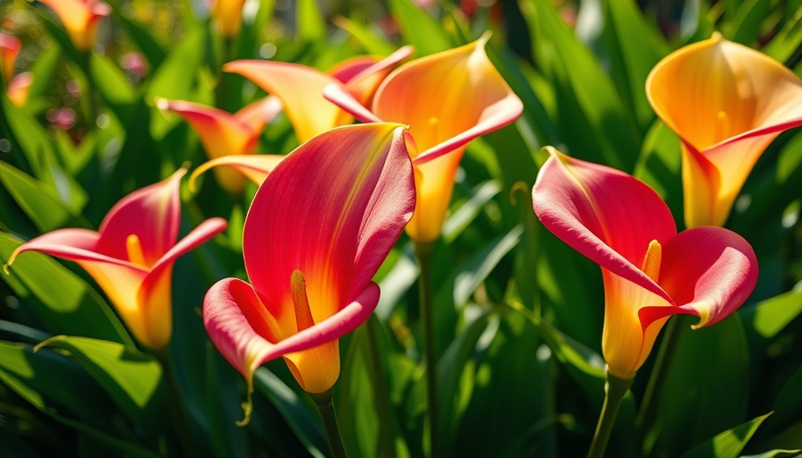 Vibrant Calla Lilies in sunlight, How to propagate Calla Lilies