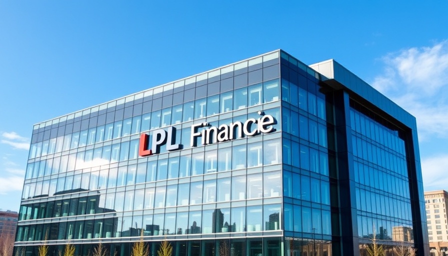 LPL Financial building exterior under clear blue sky, modern architecture.