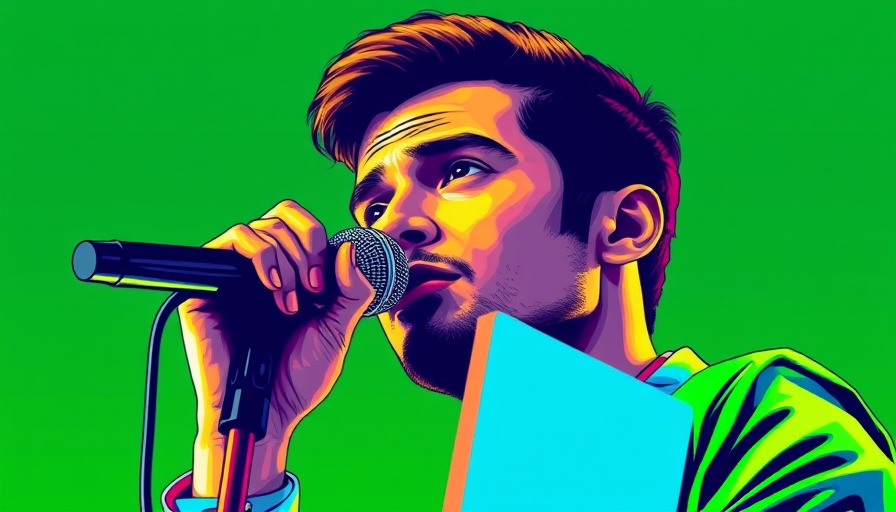 Pop art style person with colorful shapes, referencing Figma IPO Filing.
