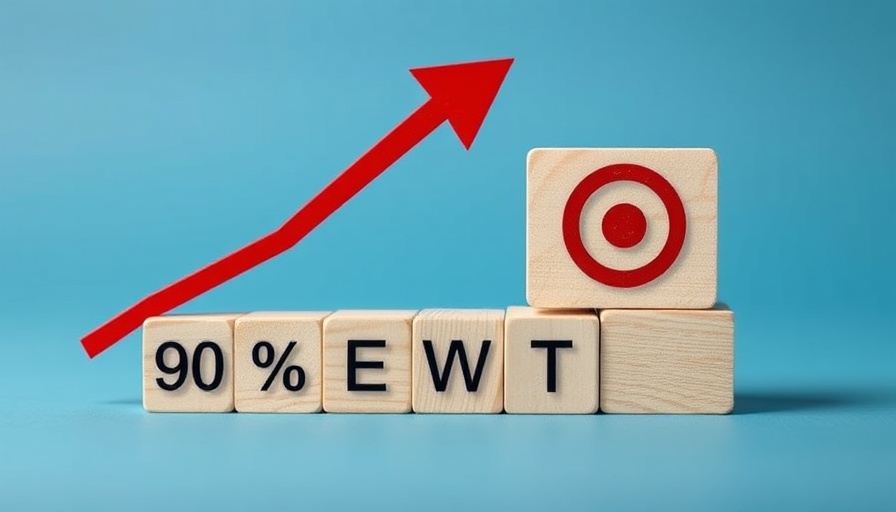Wooden blocks and red arrow depicting how to increase online sales.