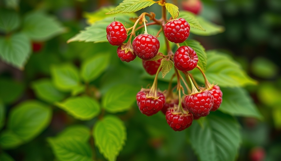 Close-up of the best raspberry varieties in a lush garden under sunlight.
