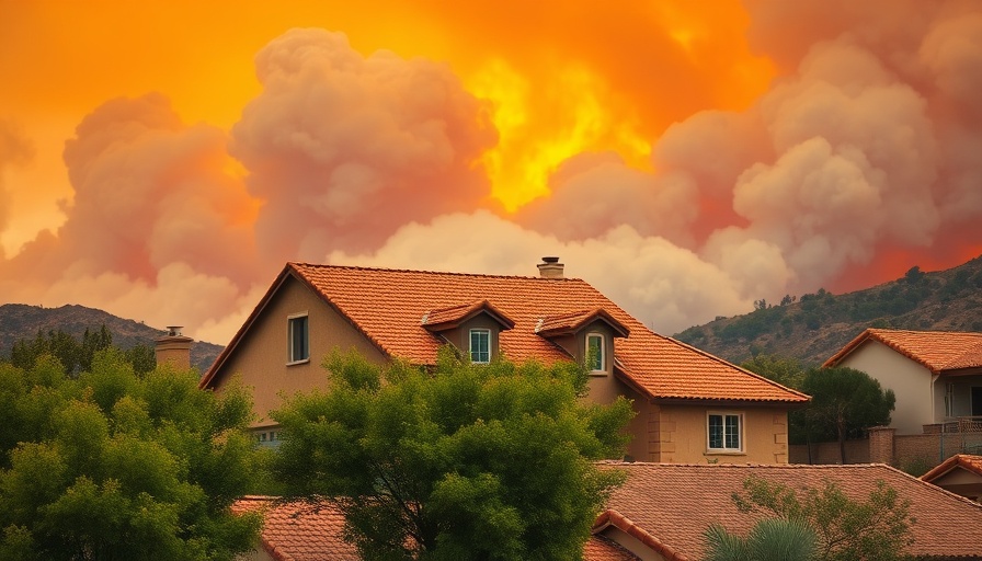 Suburban house near wildfire illustrating disaster resilience