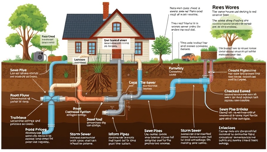Infographic on maintaining your sewage system with labeled inflow and infiltration points.