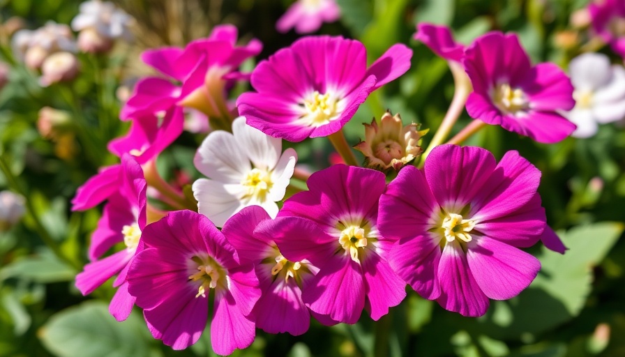 Colorful Sweet William flowers blooming in a lush garden.