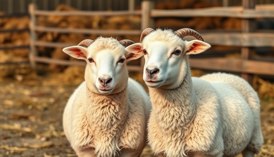 White hair sheep in farm pen, sustainable farming focus.