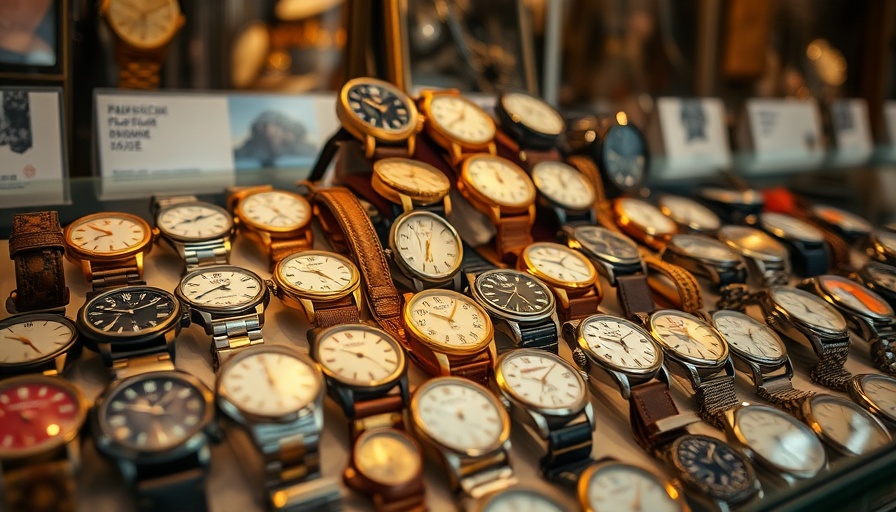 Vintage watch display at flea market, showcasing setup tips.