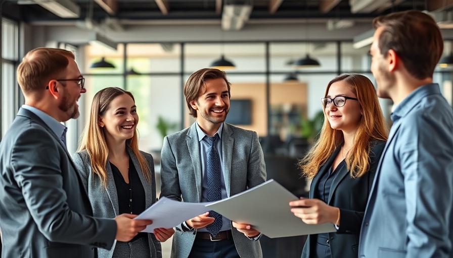 Professionals collaborating in a modern office - how to hire a data entry clerk.