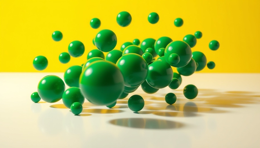 Floating green spheres in modern design, illustrating winning tech companies experience design.
