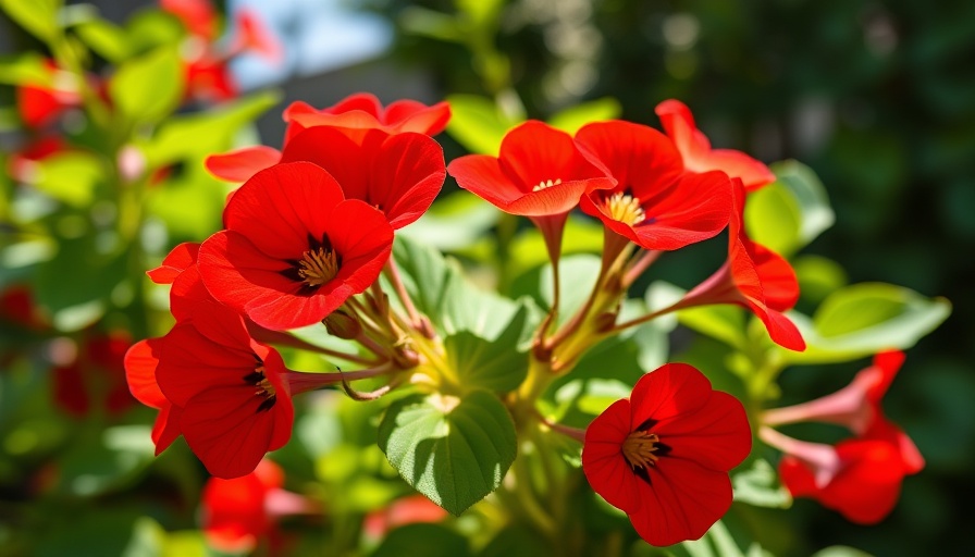 Vibrant red nasturtium flowers in sunlight highlight best varieties.