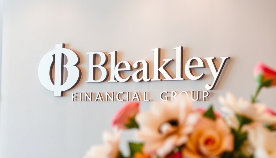 Bleakley Financial Group logo with flowers, fee-based model.