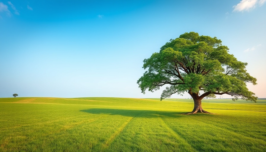 Eco-friendly living symbolized by a lush green tree and Earth911 inspiration.