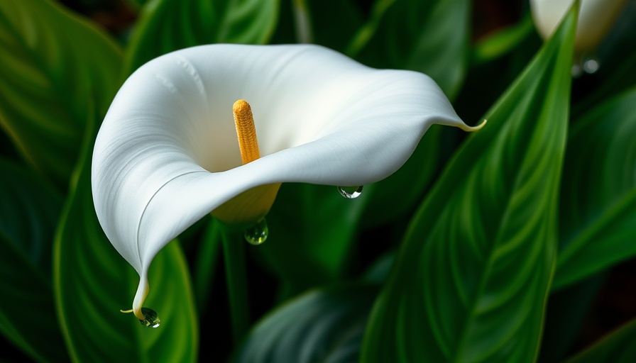Close-up of drooping calla lily; reasons for drooping calla lilies.