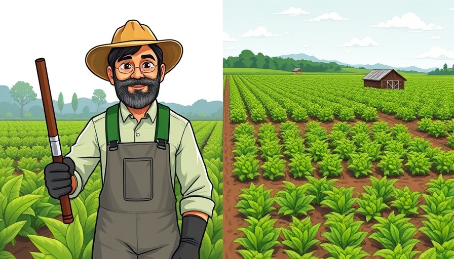 Comparison of chemical and organic farming illustration, impact on health