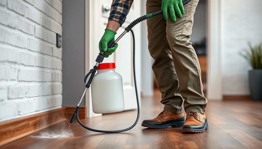 Pest-proofing tips: person spraying pesticide indoors.