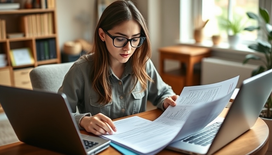 Entrepreneur managing finances at home