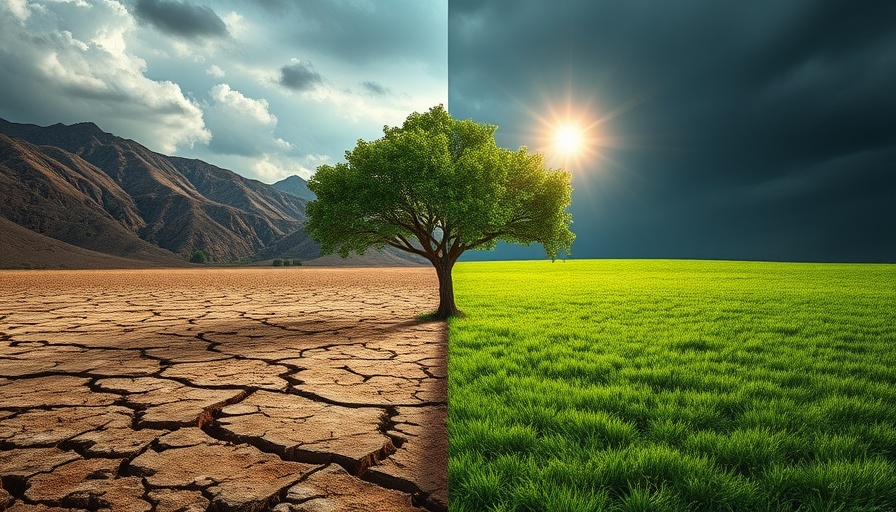 Dramatic landscape illustrating what causes climate change.