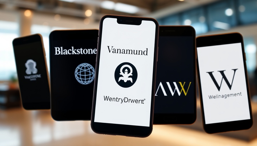 Blackstone Vanguard Wellington Private Markets Fund logos on screens.