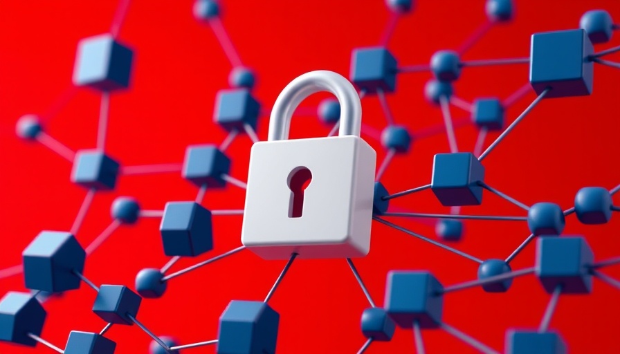3D padlock and cubes on red background representing AI insider threat risk.