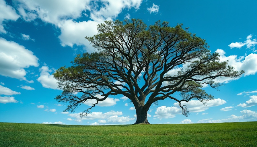 Solitary tree symbolizing sustainable living tips