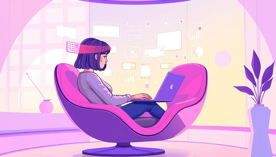 Modern illustration of person structuring their business with digital tools.