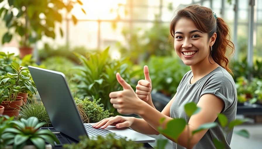 New farm business startup tips with a joyful woman in greenhouse.
