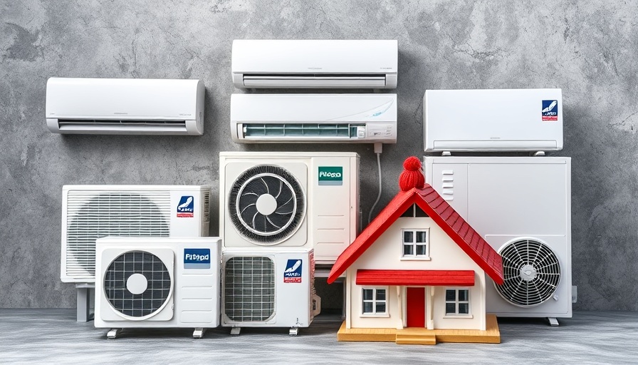 Variety of AC systems demonstrating heat pump efficiency and care.