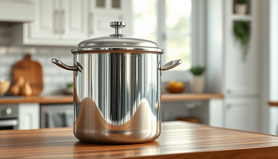 Pressure canner with manual in modern kitchen environment