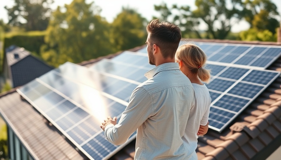 Couple looking at residential solar panels, solar panel types for businesses