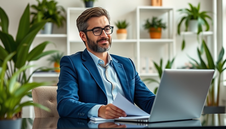 Professional working remotely in a home office, maintaining cohesion.