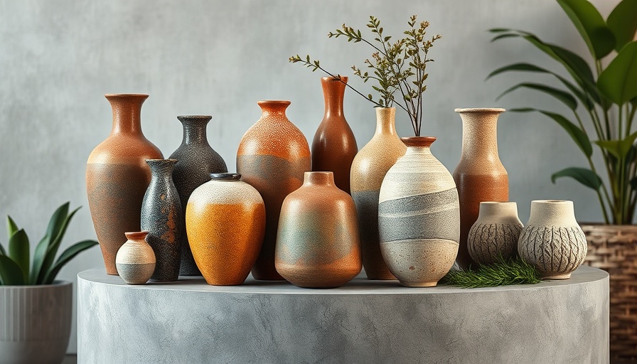 Eclectic vases arrangement reflecting personal style.