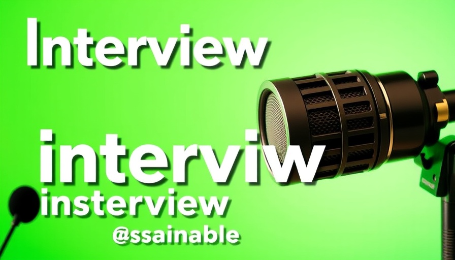 CleanTech opportunity with a stylized interview announcement featuring a microphone.