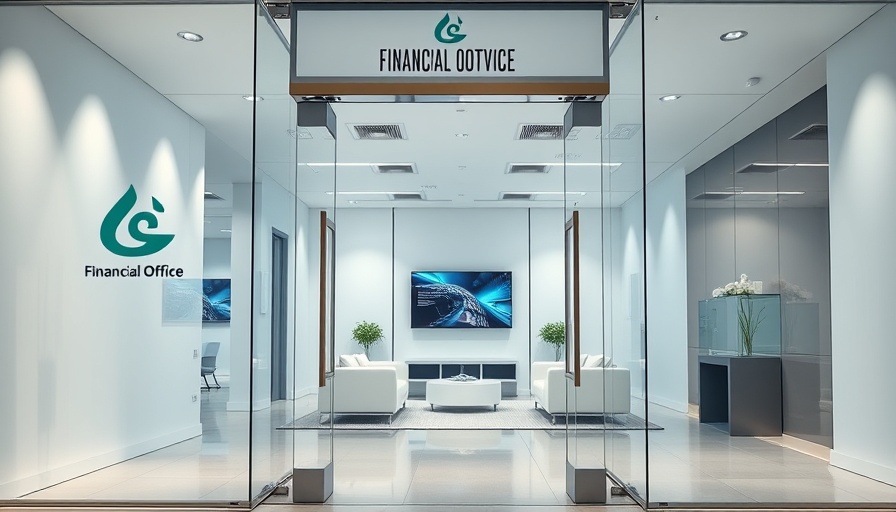 Summit Financial partner acquisitions office entrance with elegant glass doors.