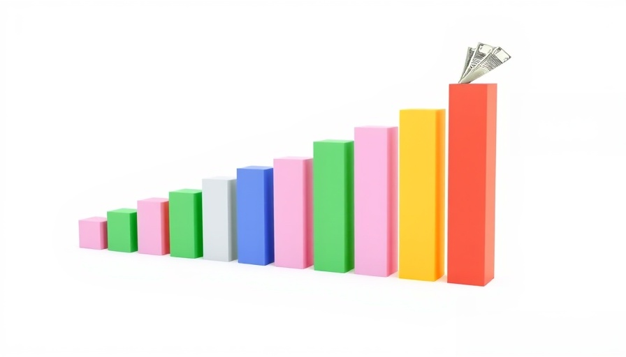 Growth of sole proprietorships concept with colorful bar graph and arrow.