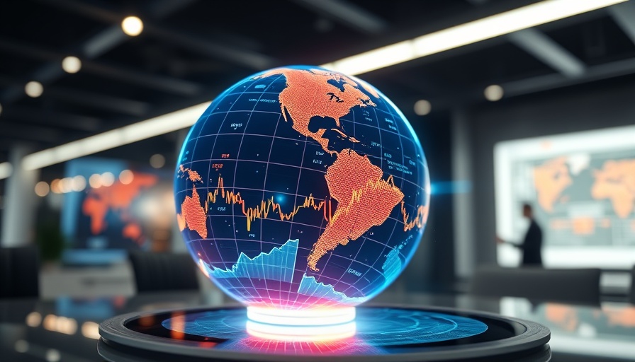 Futuristic globe with financial data symbolizing U.S. equity supremacy ends.