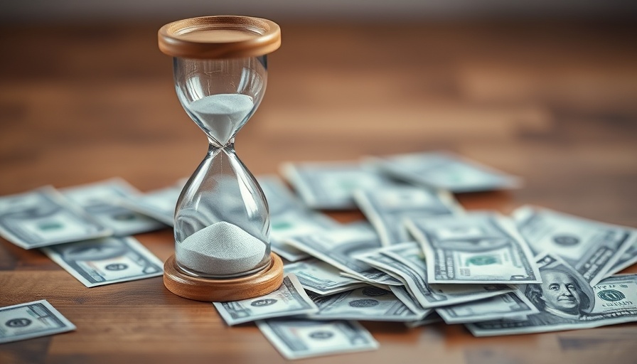 Symbolic image of hourglass and currency representing 'Reassess Annuities'.
