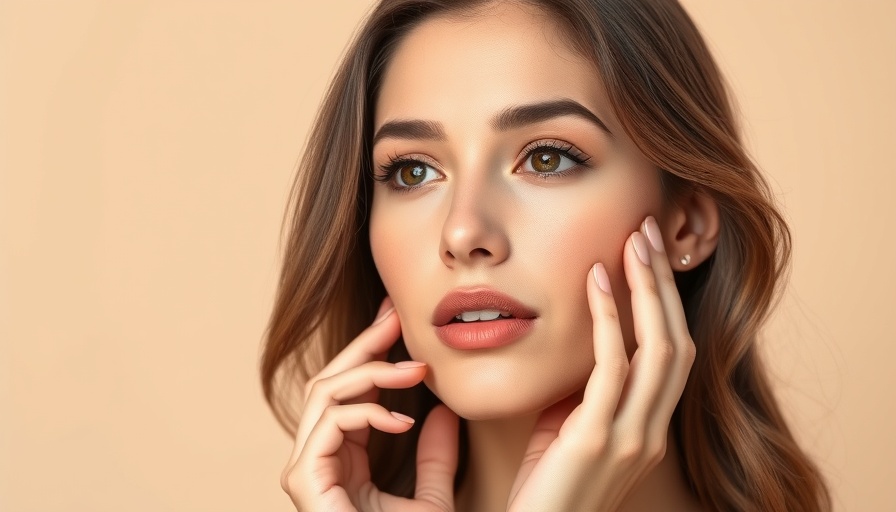 Elegant young woman promoting lash business names.