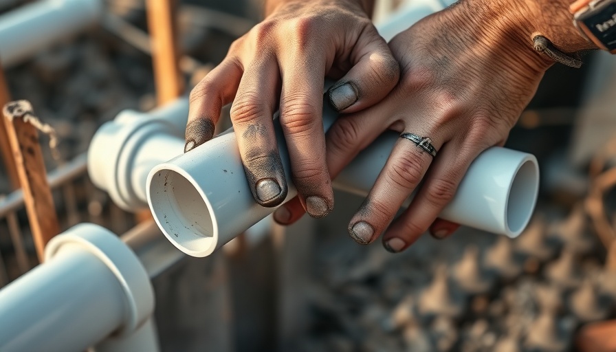 Rough-In Plumbing pipes installation at construction site.