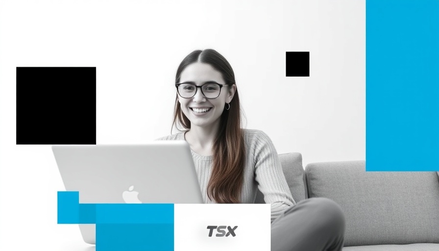 Smiling young woman with laptop, online advertising for small businesses