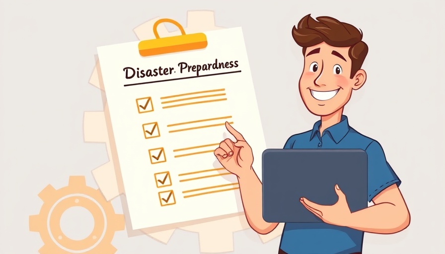 Small business financial planning illustration with disaster preparedness.