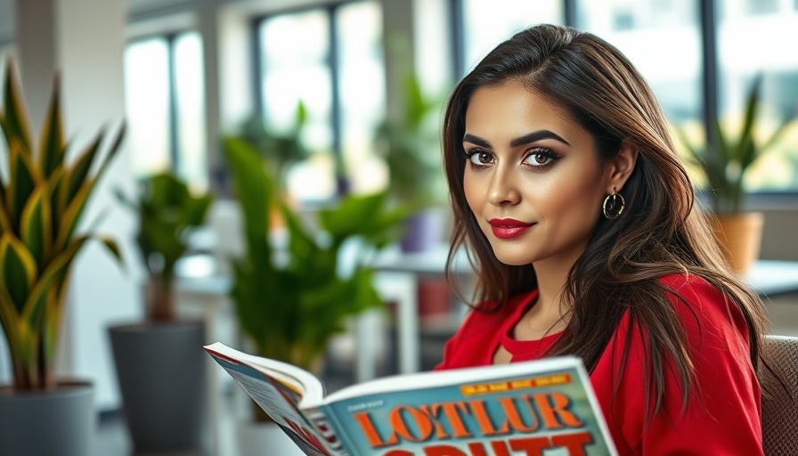 Magazine cover featuring confident woman, vibrant design.