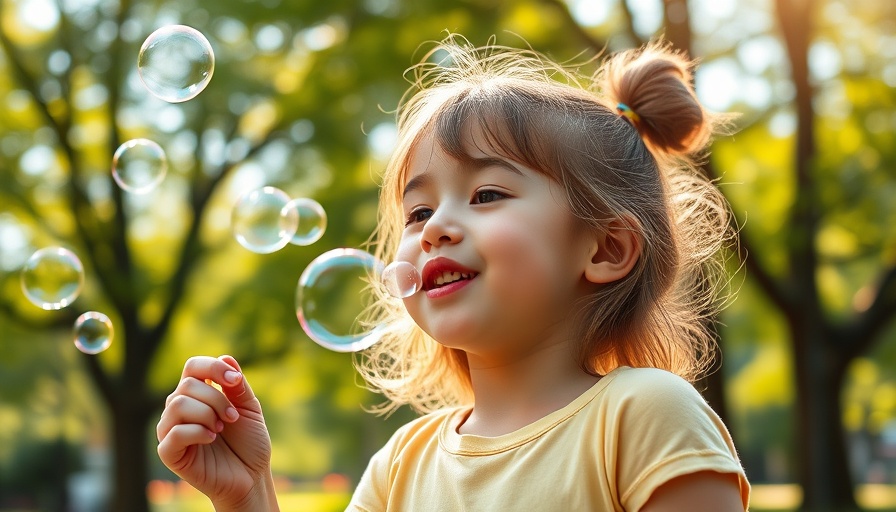 Carefree child playing in park bubbles, wealth management for entrepreneurs