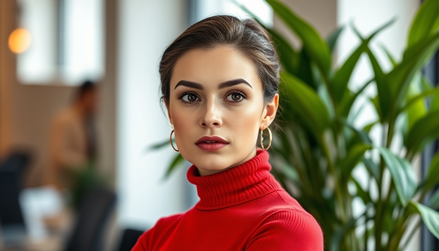 Confident woman in business setting highlighting the importance of vision in business.