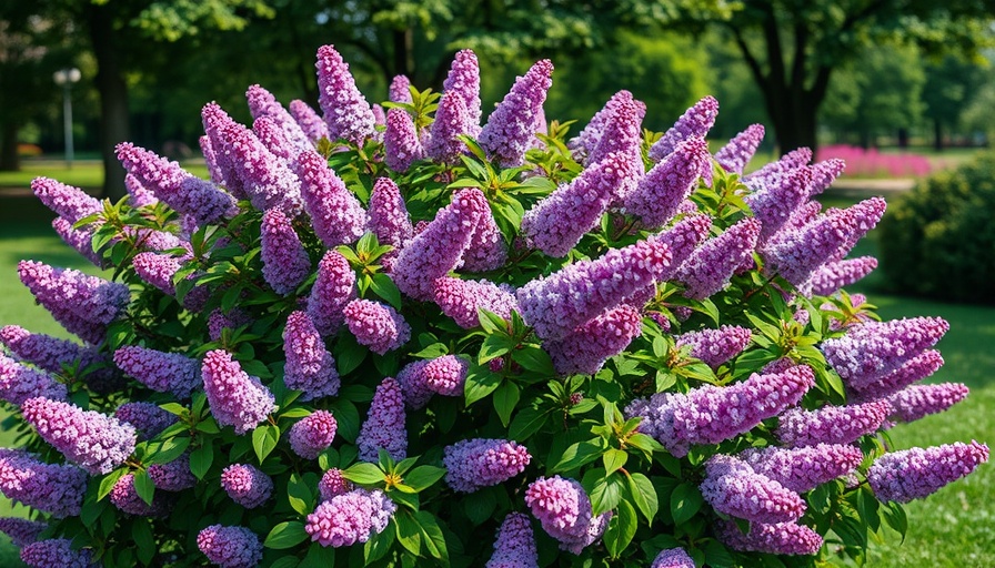Beautiful Dwarf Lilacs blooming in a park setting, highlighting their landscape appeal.