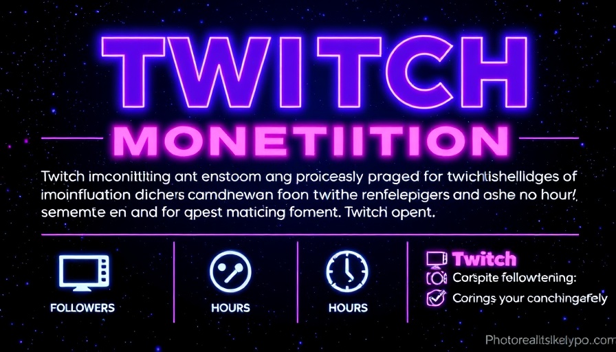Infographic detailing Twitch monetization requirements.