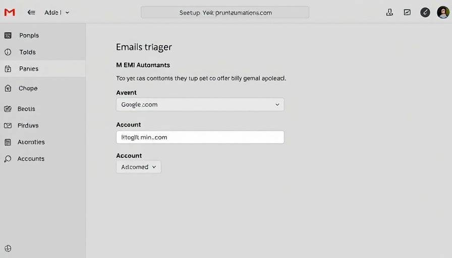 Email automation interface for AI-generated email replies setup.