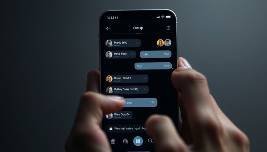 Minimalistic smartphone app interface showing Threads Group Chats.